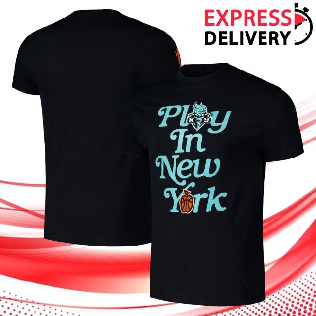 Official Ny Liberty Merch Store Unisex Black New York Liberty Play In New Shirt Ny Liberty Apparel Shop