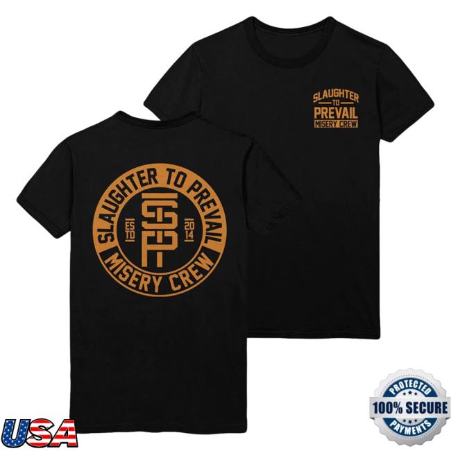 Official Sumerian Records Merch Store Slaughter To Prevail - Misery Crew Gold Ink Tees
