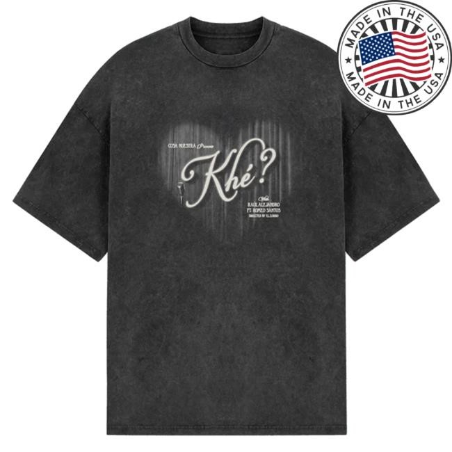 Official Rauw Alejandro Merch Store Shop Rauw Alejandro Khé? Top Shirt - Washed Black RauwAlejandro