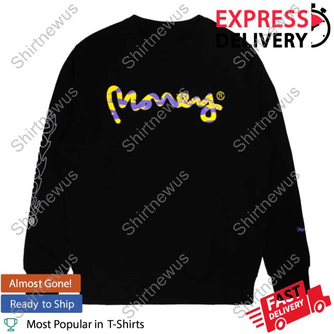 Official Money Clothing La Camo Fill Crew neck Sweatshirt Black
