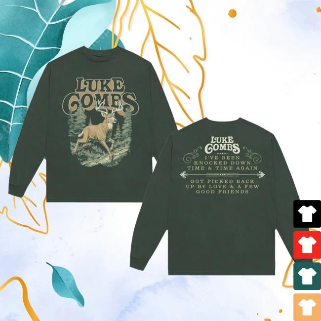 Official Luke Combs Merch Store Luke Combs Time And Time Again Long Sleeve Shirts
