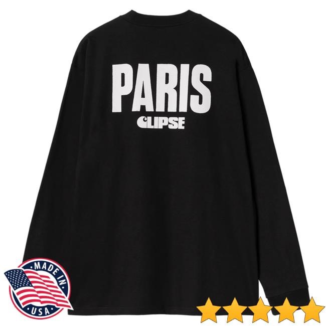 Carhartt Wip X Clipse Paris Long Sleeve Shirt (Black) | Clipse Merch Store Official