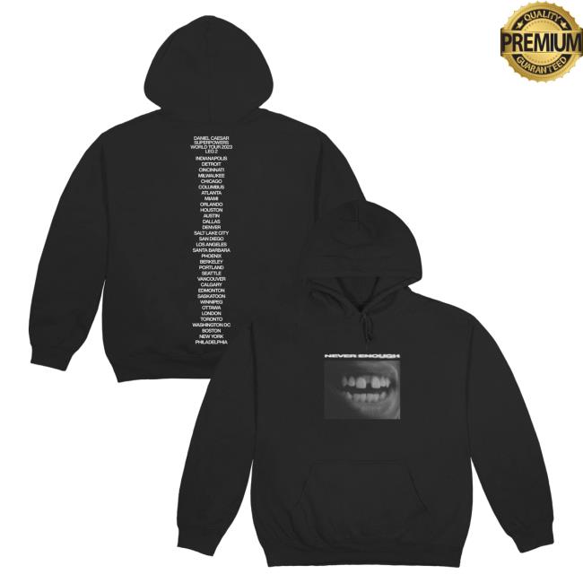 Official Daniel Caesar Merch Shop Superpowers World Tour Long Sleeve Tee Black DanielCaesar