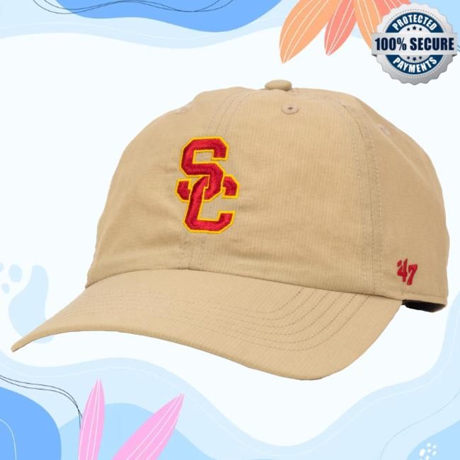 USC Trojans '47 Khaki SC Interlock Brrr Clean Up Hat USC Bookstores Officical