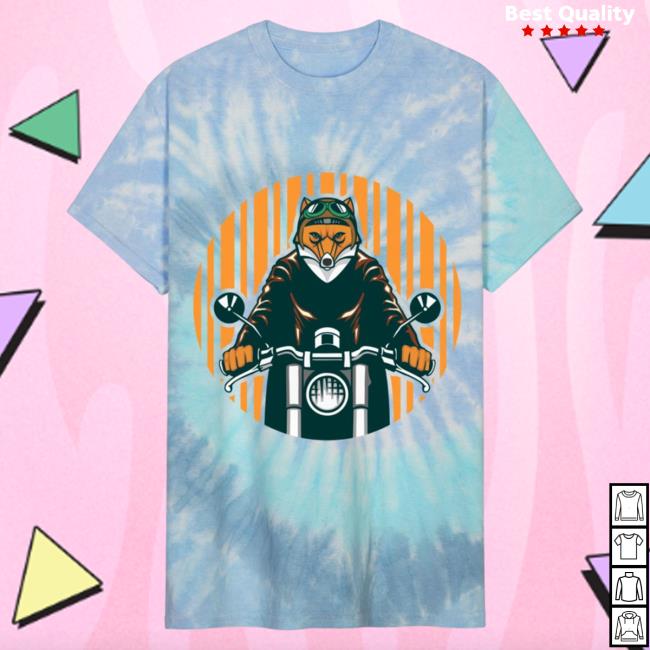 Official Spreadshirt Shop Store Bad Guy Biker Fox Unisex Tie Dye Pastel Spiral Shirt 2023 Spread Shirt Merch