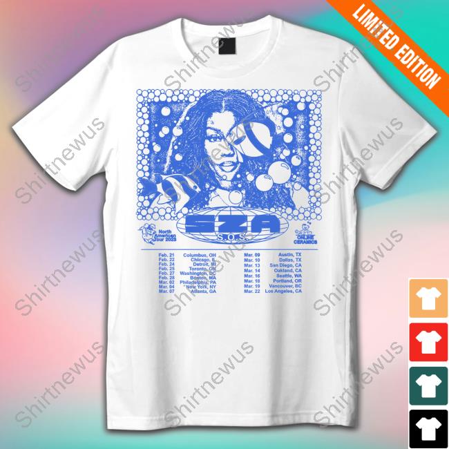 Sza Sos Tour Merch Sza White Sos North America Tour Tee