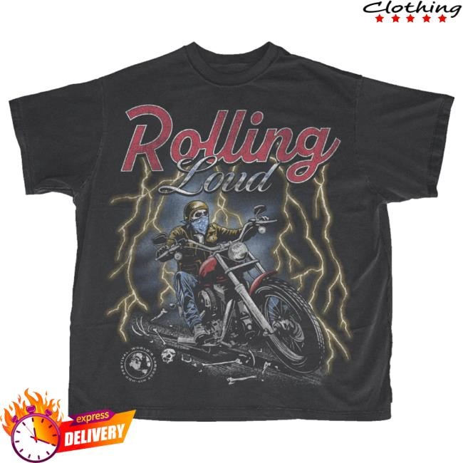 Official Rolling Loud Merch Store Shop Rolling Loud RL On The Road Washed Black Lineup Tees RollingLoud