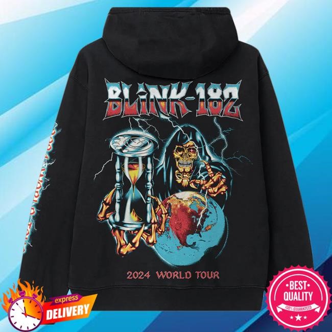 Blink 182 Merch Blink-182 World Tour Pullover Hoodie