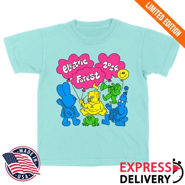 Official Electric Forest Merch Balloons Youth Shirt 2024