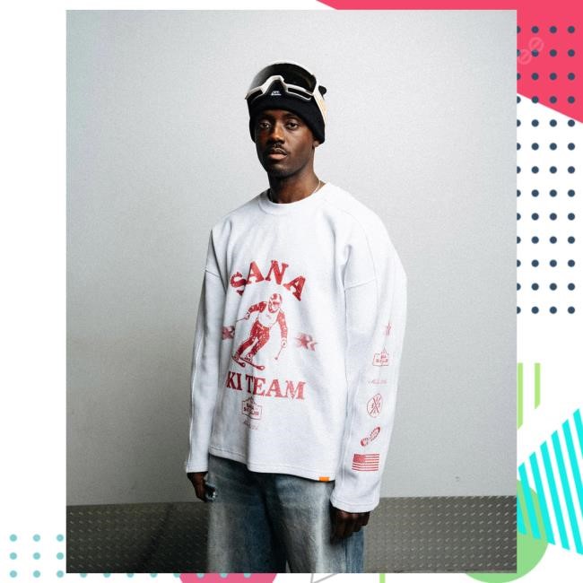 Sana Detroit Ski Team Long Sleeve - White Winter Essential