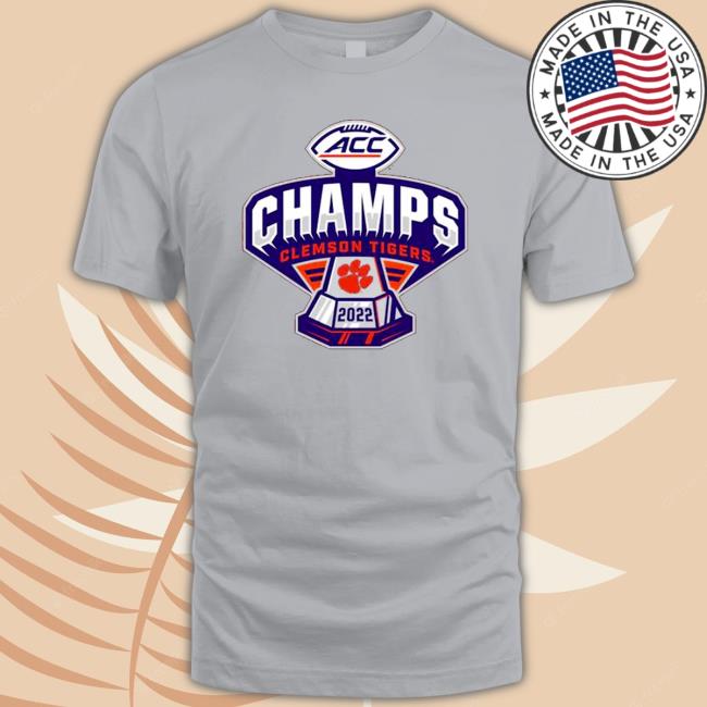 Clemson Tigers 2022 Acc Football Conference Champions Locker Room Premium TShirts