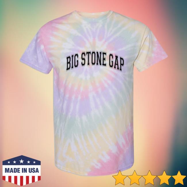 Official Hometown Apparel Clothing Merch Big Stone Gap Virginia Varsity Tie-Dye Tee Tie Dye Hazy Rainbow