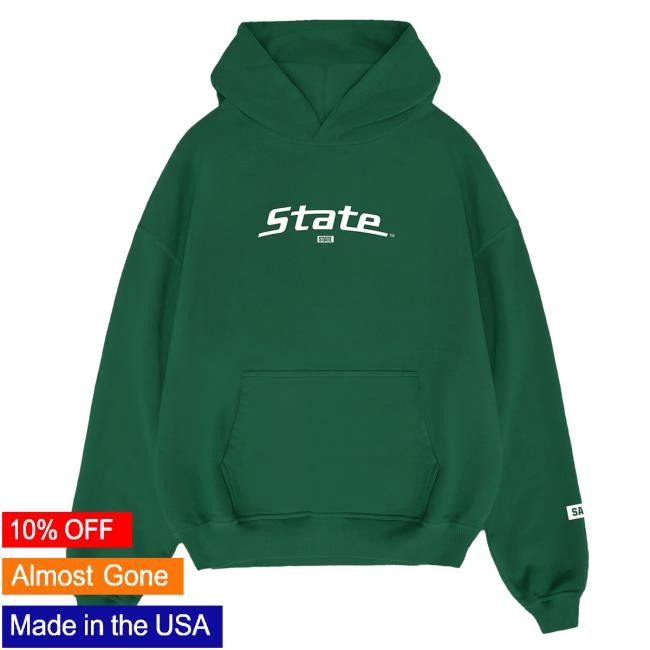 Collector Hoops Layer MSU Court Gladiator Hoodie Green Sana Detroit