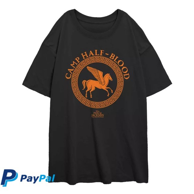 Disney Percy Jackson And The Olympians Camp Half Blood Icon Logo Womens Oversized Tee