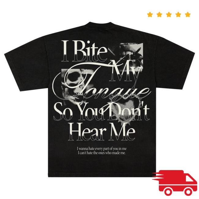 Official Merch Collective You Me At Six Bite My Tongue Popover Shirt