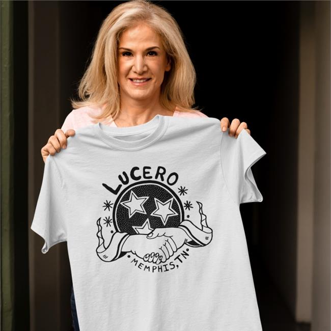 Lucero Merch Rough Handshake Hoodies Lucero Merch Rough Handshake Tee