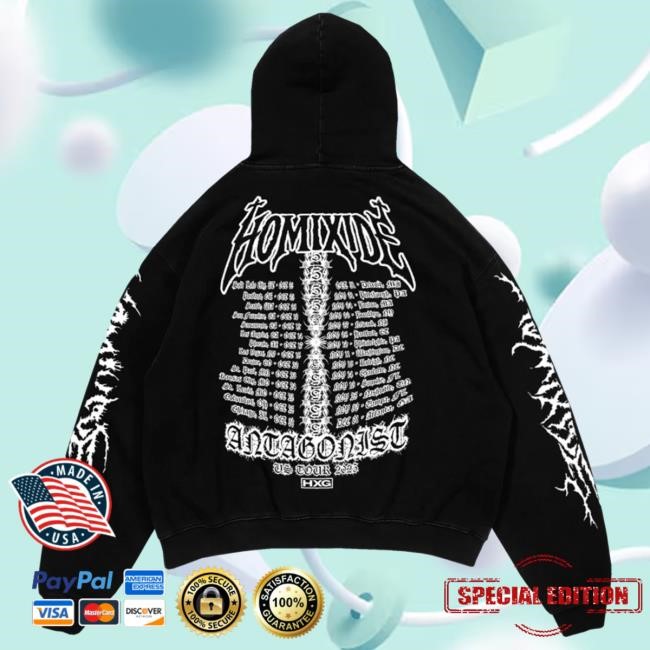 Official Playboi Carti Merch Store Homixide Gang HXG Beeno & Meechie Tour Hoodie