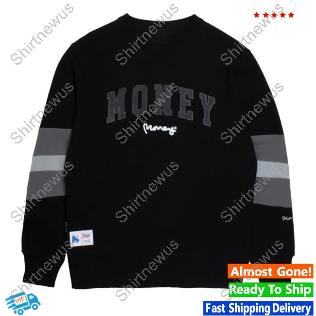 Official Money Clothing Money State Stripe Crewneck Sweatshirt Black