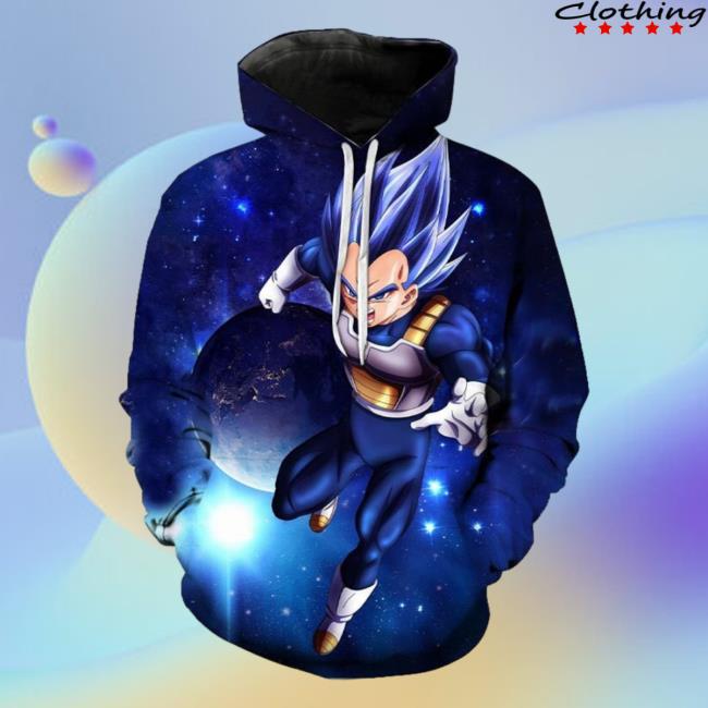 Official Dragon Ball Z Clothing DBZ Vegeta Hot Shirt Blue 3D Printed Unisex