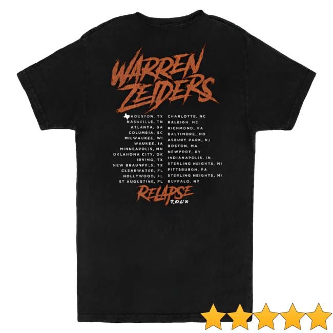 Warren Zeiders Black Relapse Tour Tees