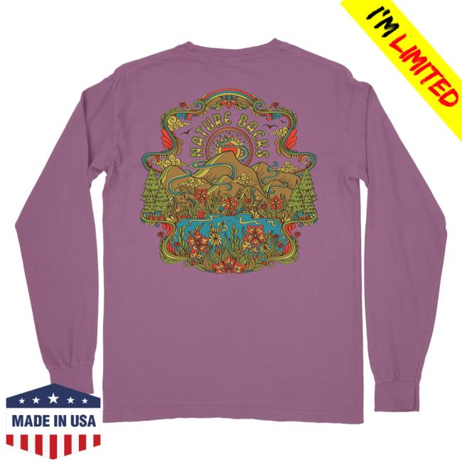 Official Nature Backs Merch Store Flourish Long Sleeve Shirts Berry NatureBacks Apparel Clothing Shop