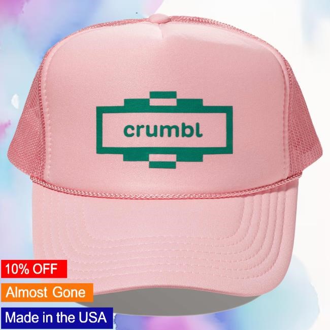 Official Merch Crumbl Pink Summer Grid Trucker Cap