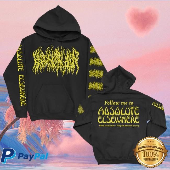 Official Blood Incantation Merch Follow Me To Absolute Elsewhere Sweater (Black)
