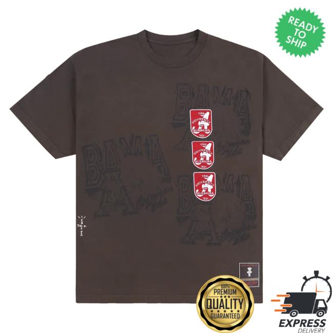 Official Travis Scott Utopia Merch Store CJ X M&N X UNIVERSITY OF ALABAMA SEAL Shirt Travis Scott Apparel Clothing TravisScott