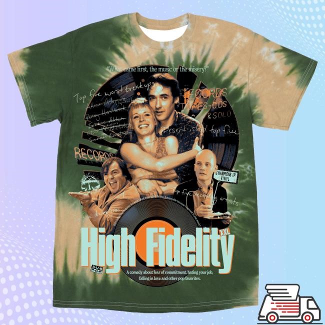 Official Studiohouse Designs Top Five Records Tiedye ( Limited!) Shirt Fuzzy And Mossy (Green/Tan)