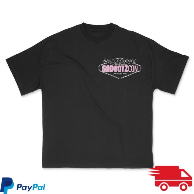 Official Sad Boyz Merch Sad Boyz Viva Las Vegas Top Shirt Black