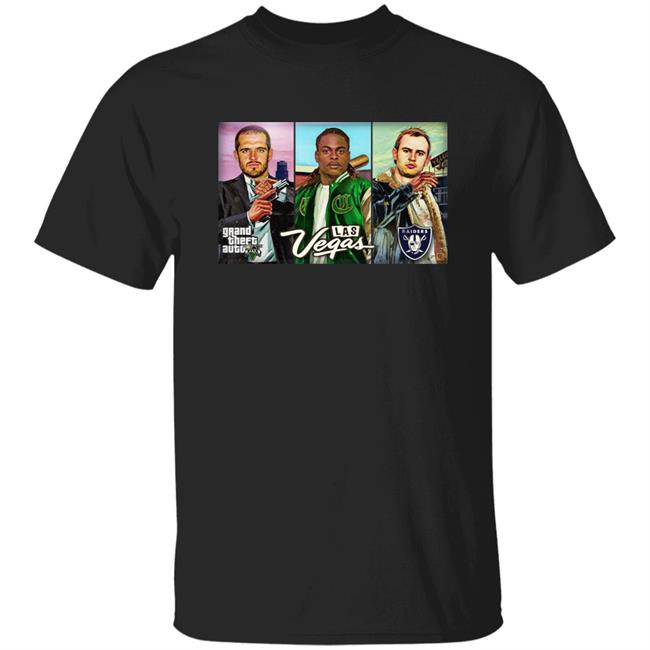 Grand Theft Auto Las Vegas And Raiders T Shirt Mercerart