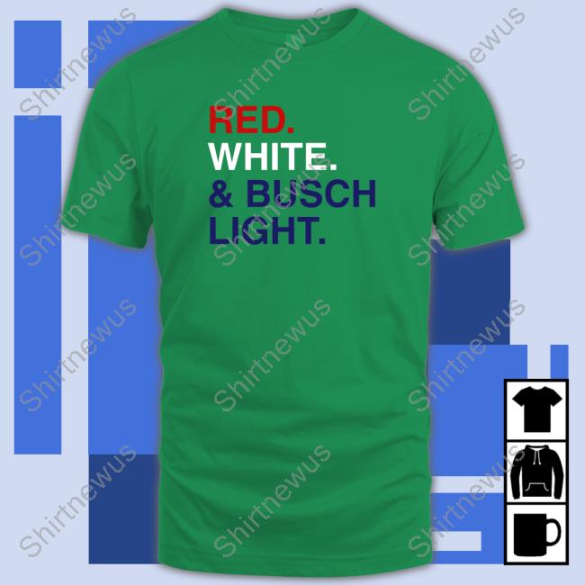 Official Red White & Busch Light Shirt Grey