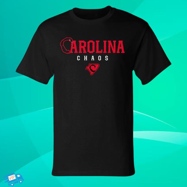 Official Premierlacrosseleague Merch Champion Carolina Chaos Wordmark Hooded Sweatshirt