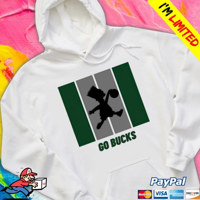 Go Bucks Air Bart The Simpsons Basketball Team Milwaukee Bucks Shirt