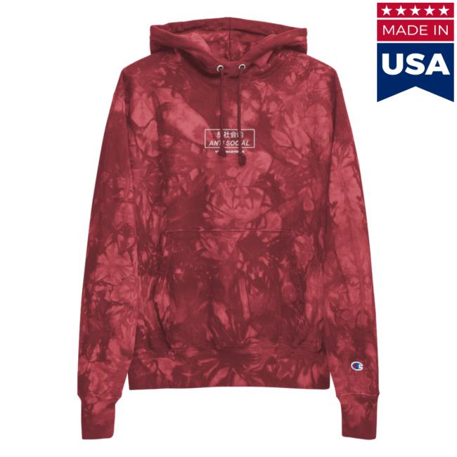 Yujin Clothing x Champion Antisocial Tie Dye Crew neck Anti Social Tie-Dye Crew neck Red