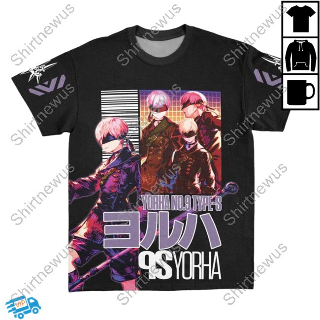 Official Anime Ape Clothing 9S Nier Automata Streetwear Top Shirt Animeape