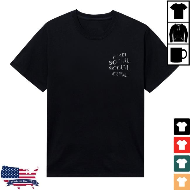 Anti Social Social Club Official Merch Store Thrashed Logo Flip Classic T Shirt Anti Social Social Club Clothing Shop Anti Social Social Club Apparel