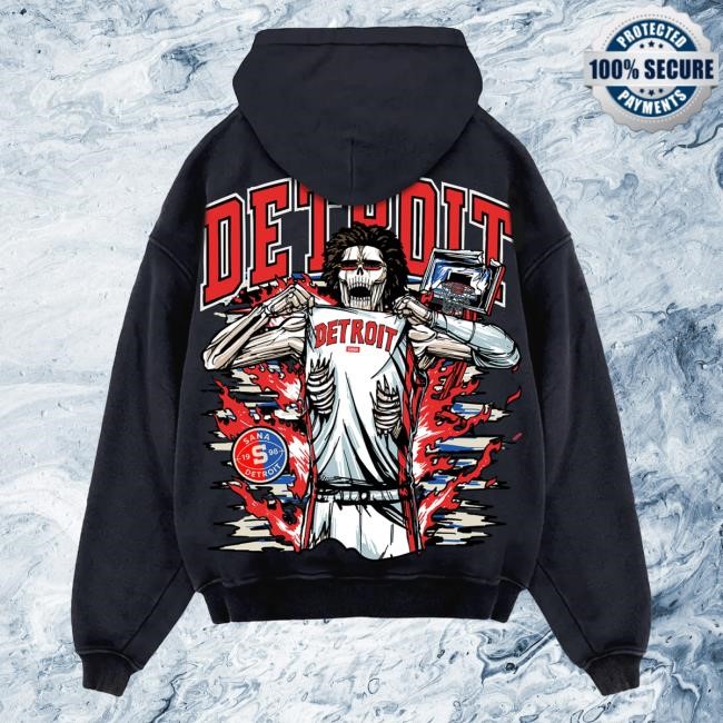 Official Sana Detroit Merch Store Shop Motor Muscle Hoodie- Cobalt