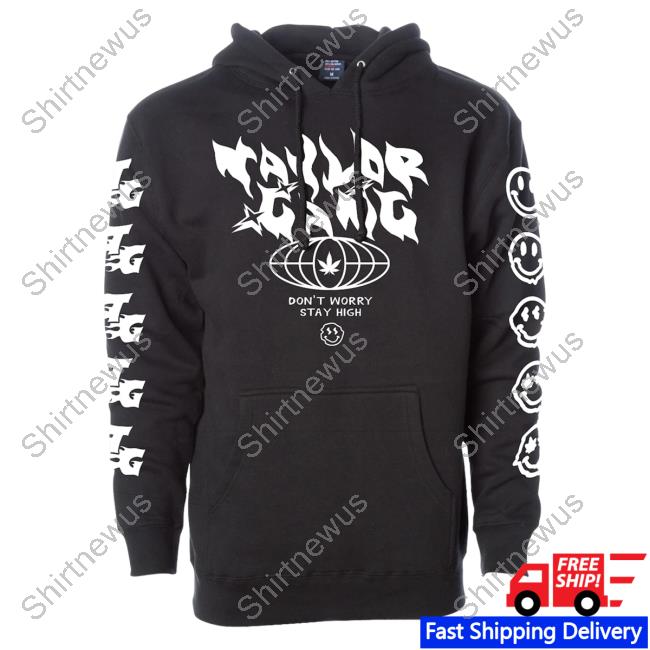 Official Taylor Gang Clothing Store Don't Worry, Stay High Crewneck BlackTaylorgang Merch