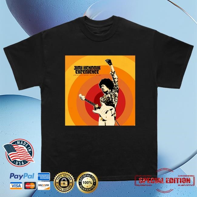 Jimi Hendrix Hollywood Bowl Black Top Shirt