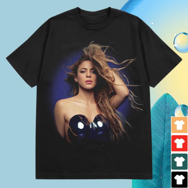 Official Shakira Merch Store Sapphire Aura Popover Shirt - Black Shakira Apparel Clothing Shop