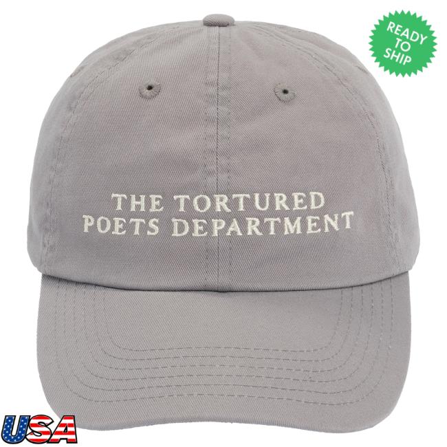 Official Taylor Swift Merch Store The Tortured Poets Department Gray Dad Cap Taylor Swift Apparel Clothing TaylorSwift