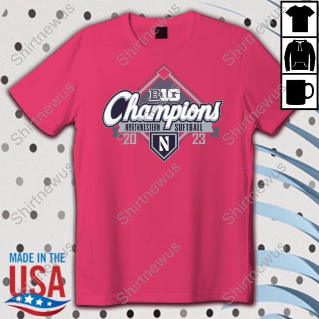 Official NCAA Shop Northwestern Wildcats 2023 Big Ten Softball Regular Season Champions T-Shirt