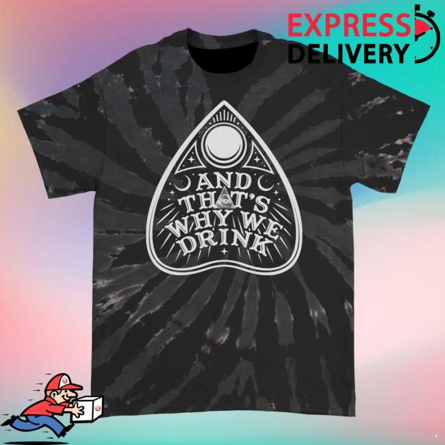 Official Atwwd Merch And Thats Why We Drink Merch Planchette Logo Popover Shirt (Black Swirl Dye)