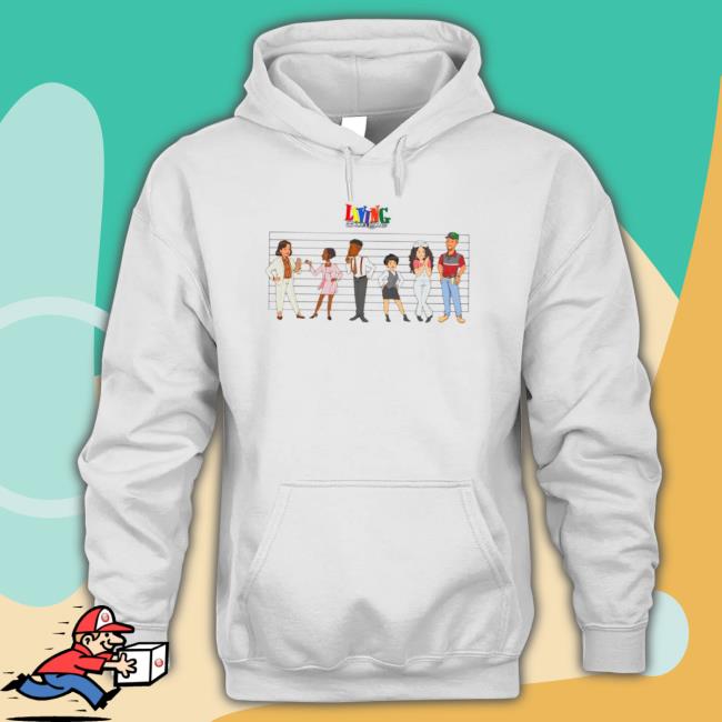 Official Living Single Artwork By Morgan Bissant Hooded Sweatshirt