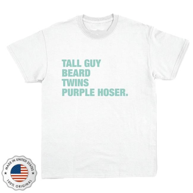Dude Perfect Overtime Shirt Tall Guy Beard Twins Purple Hoser.