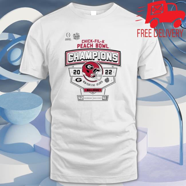2022 Chick-Fil-A Peacah Bowl Champions Georgia Bulldogs Shirts