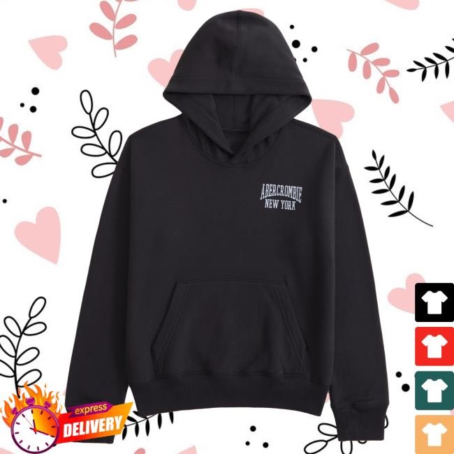 Official Abercrombie And Fitch Apparel Clothing Merch Logo Popover Hood Black Abercrombiefitch Store Shop