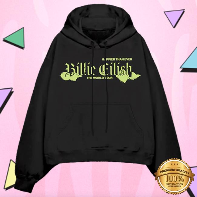 Official Interscope Records Billie Eilish Merch Store World Tour Black Crew Billie Eilish Apparel Clothing Shop