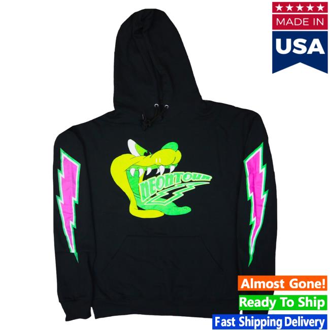 Official Playboi Carti Merch Playboi Carti Neon Tour Demon Crewneck Black PlayboiCarti Clothing Shop Store